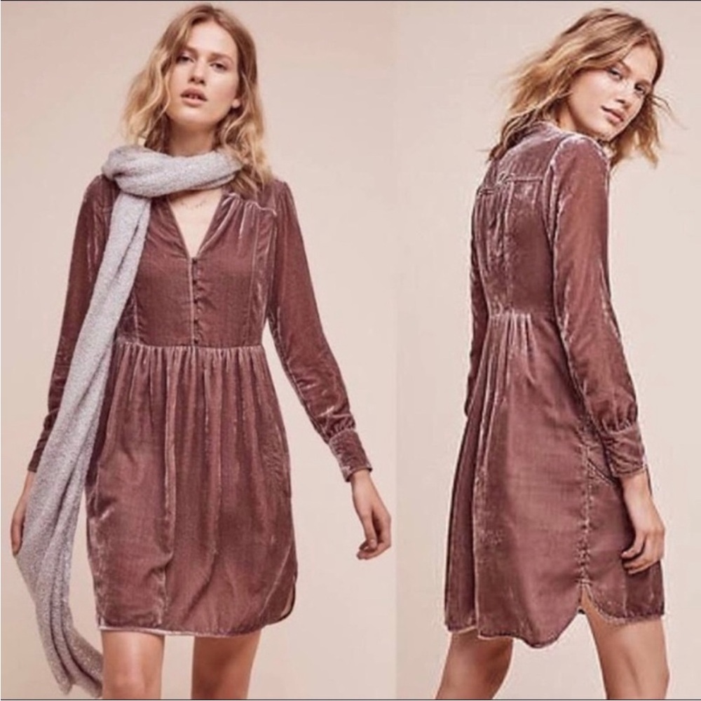 Holding Horses Anthropologie Velvet Dress